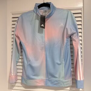 Girls Adidas tracksuit jacket in Sky Blue / size  16 / NWT
